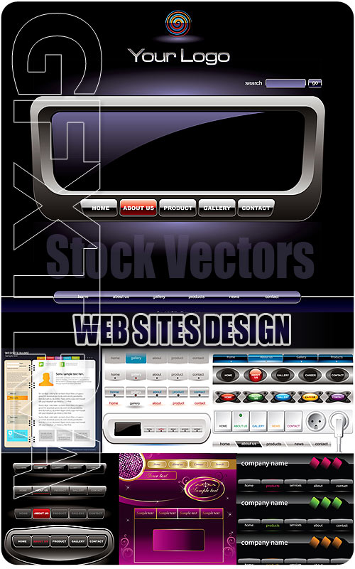 Web sites design - Stock Vectors