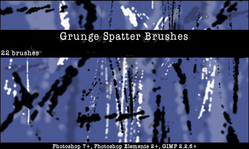 Grunge Spatters Brushes Set
