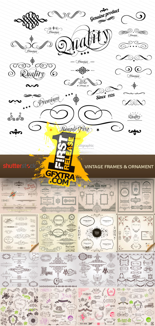 Amazing SS - Vintage Frames &amp; Ornament, 25xEPS