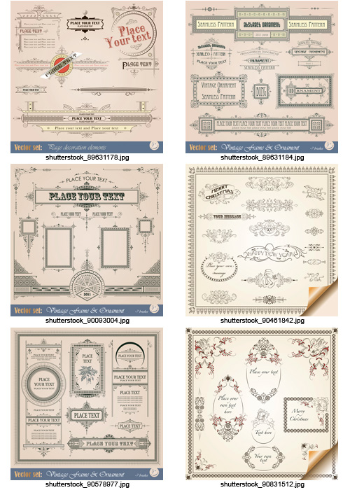 Amazing SS - Vintage Frames &amp; Ornament, 25xEPS