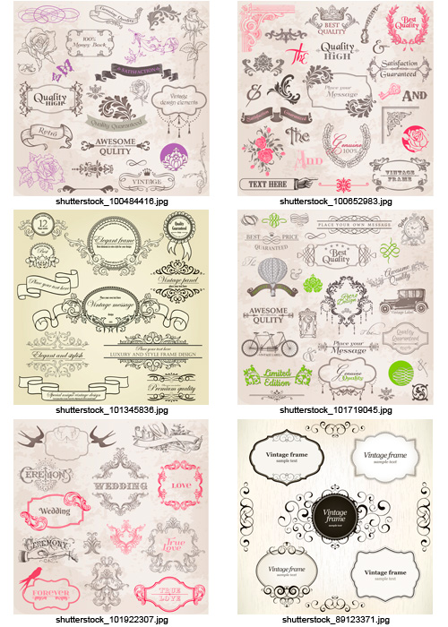 Amazing SS - Vintage Frames &amp; Ornament, 25xEPS