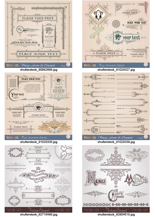 Amazing SS - Vintage Frames &amp; Ornament, 25xEPS