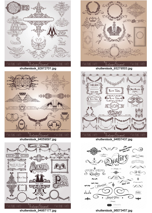 Amazing SS - Vintage Frames &amp; Ornament, 25xEPS