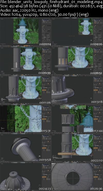 CGCookie Low Poly Game Asset Creation Fire Hydrant in Blender and Unity 3D-PLATO