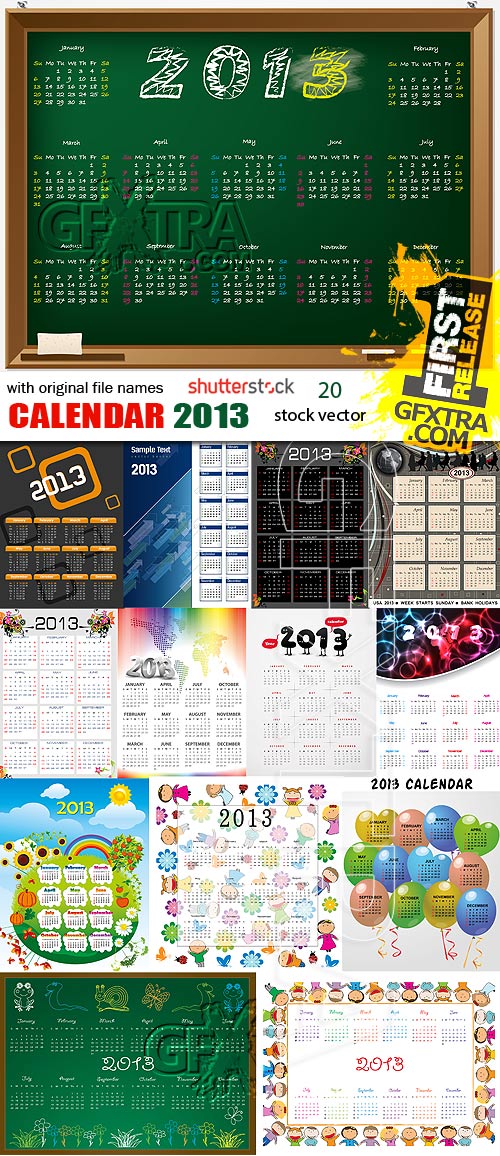 SS Calendar 2013 - 20 EPS vector