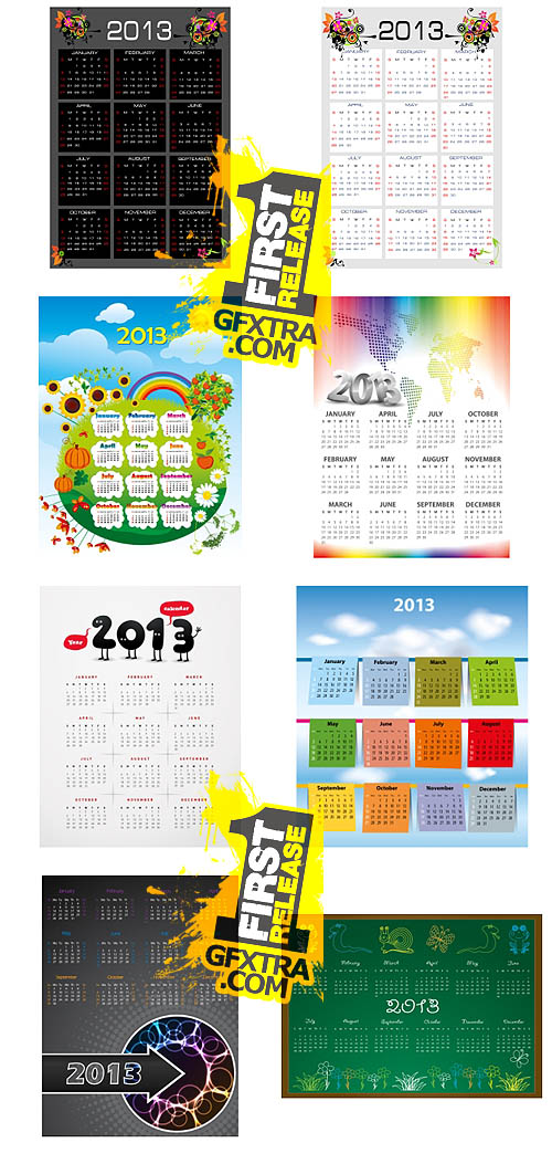 SS Calendar 2013 - 20 EPS vector