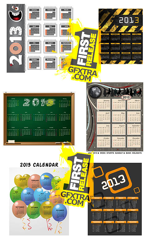 SS Calendar 2013 - 20 EPS vector