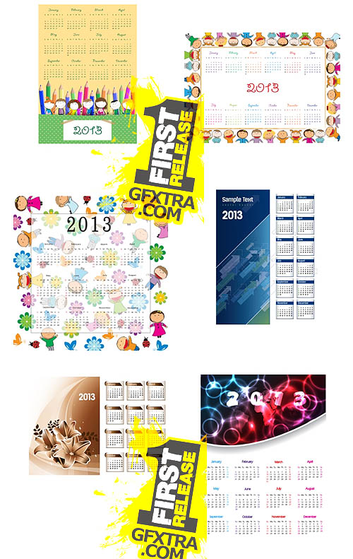 SS Calendar 2013 - 20 EPS vector