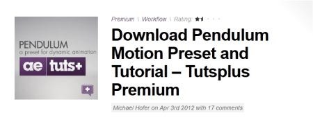 Aetuts+ Premium Presets Pendulum