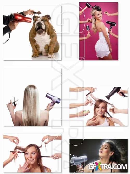 Hairdresser - People with a Hairdryer, 41xJPGs