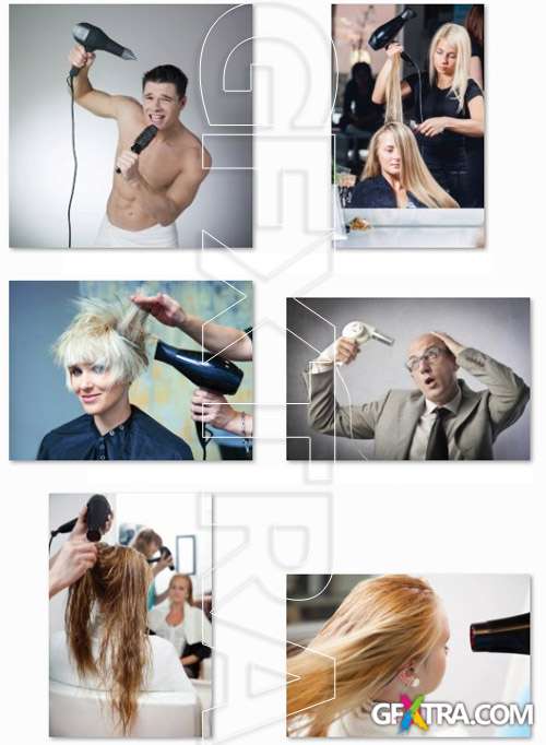 Hairdresser - People with a Hairdryer, 41xJPGs