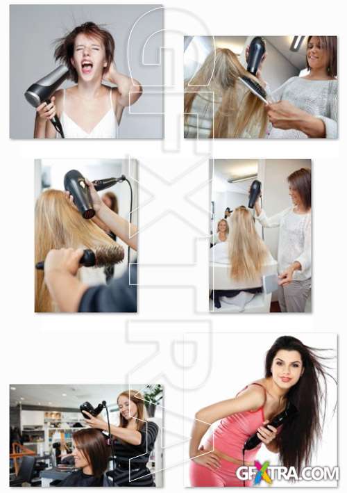 Hairdresser - People with a Hairdryer, 41xJPGs