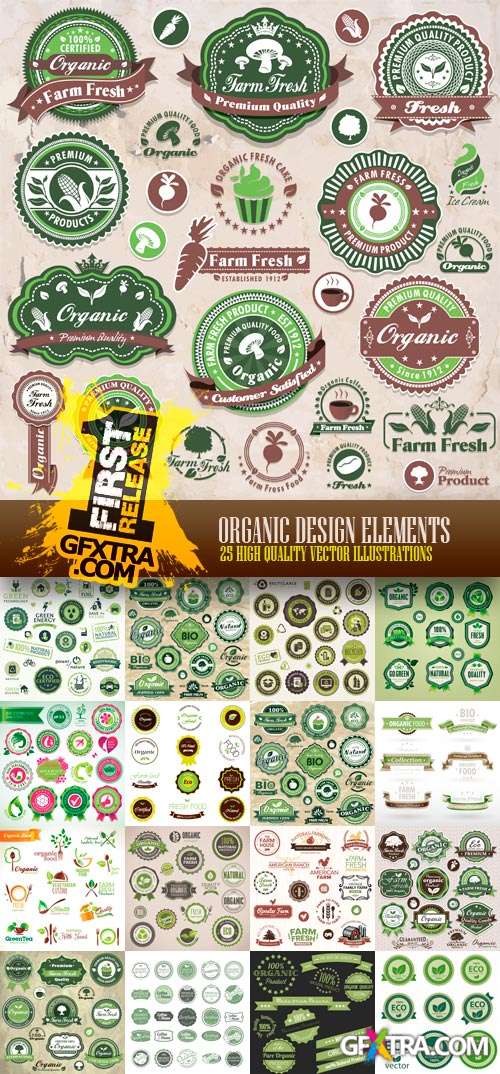 Amazing SS - Organic Design Elements, 25xEPS