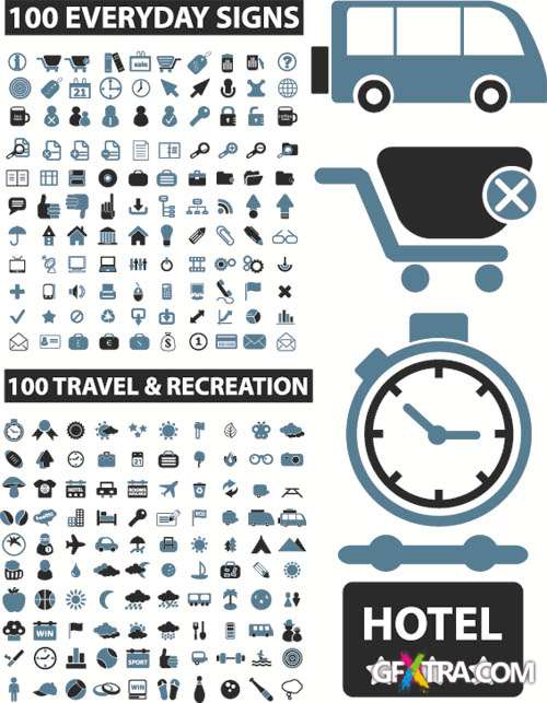 Travel & Recreation - Vector Icon Collection