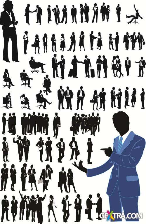 Businessperson - Vector People Silhouettes Pack #58