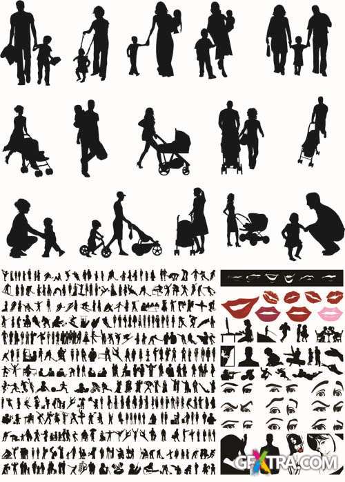 Vector People Silhouettes Collection #59