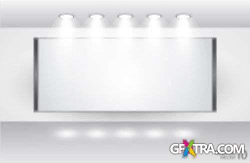 Shelf with LED spotlights - Shutterstock 25xEPS