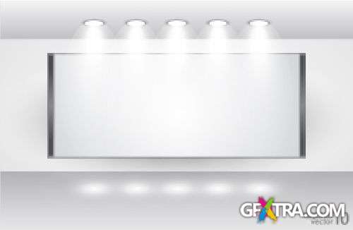 Shelf with LED Spotlights 25xEPS