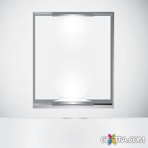 Shelf with LED Spotlights 25xEPS