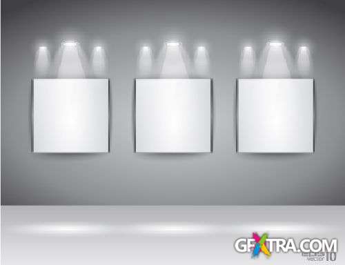 Shelf with LED Spotlights 25xEPS