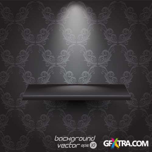 Shelf with LED Spotlights 25xEPS