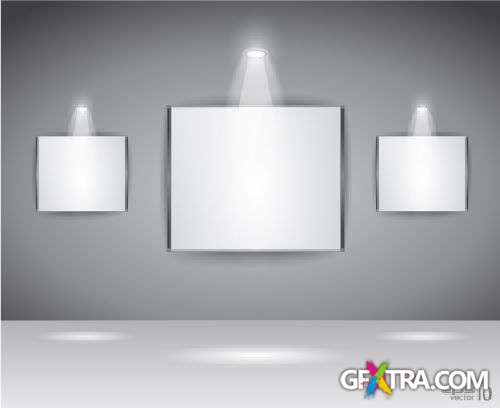 Shelf with LED Spotlights 25xEPS