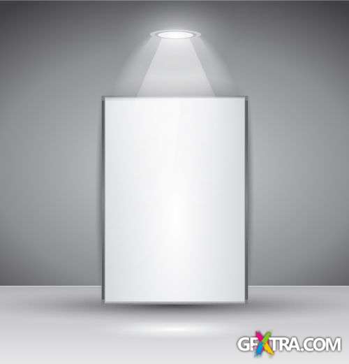 Shelf with LED Spotlights 25xEPS