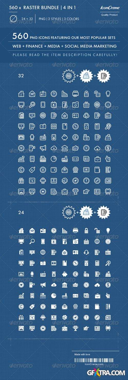 GraphicRiver: 560 Essential Web Design Icons