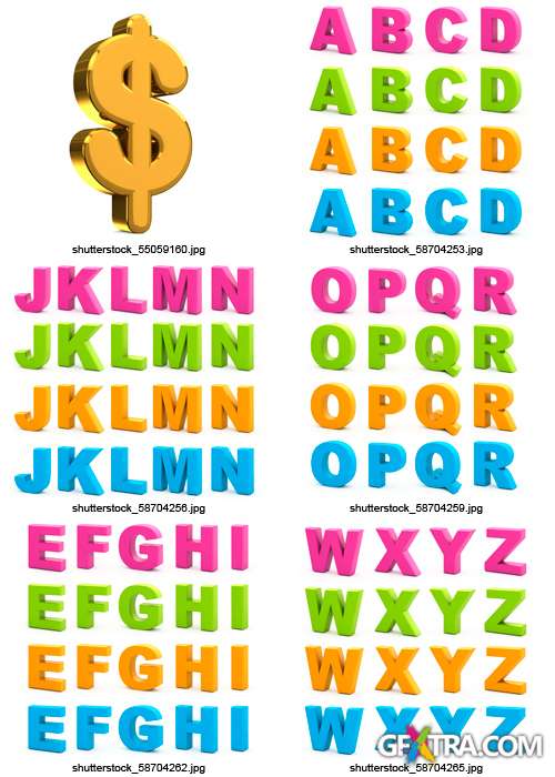 Amazing SS - 3D Numbers &amp; Letters, 25xJPGs