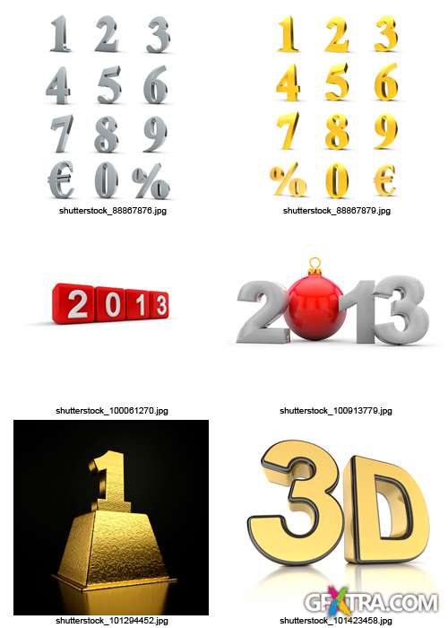 Amazing SS - 3D Numbers &amp; Letters, 25xJPGs