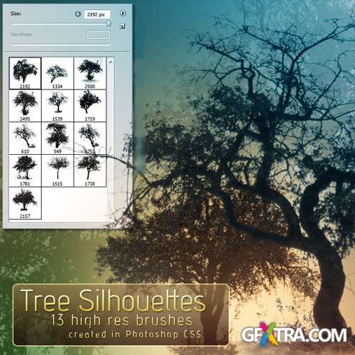 Tree silhouette brushes