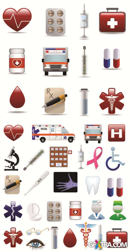Medicine 3D Web - Vector Icons Collection #4
