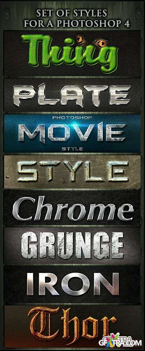 Set of styles for a photoshop 4