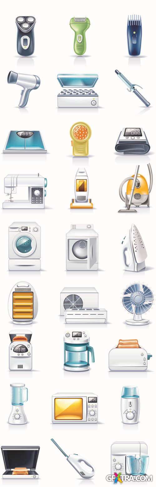 Household Appliances - 3D Web Vector Icons Collection #5