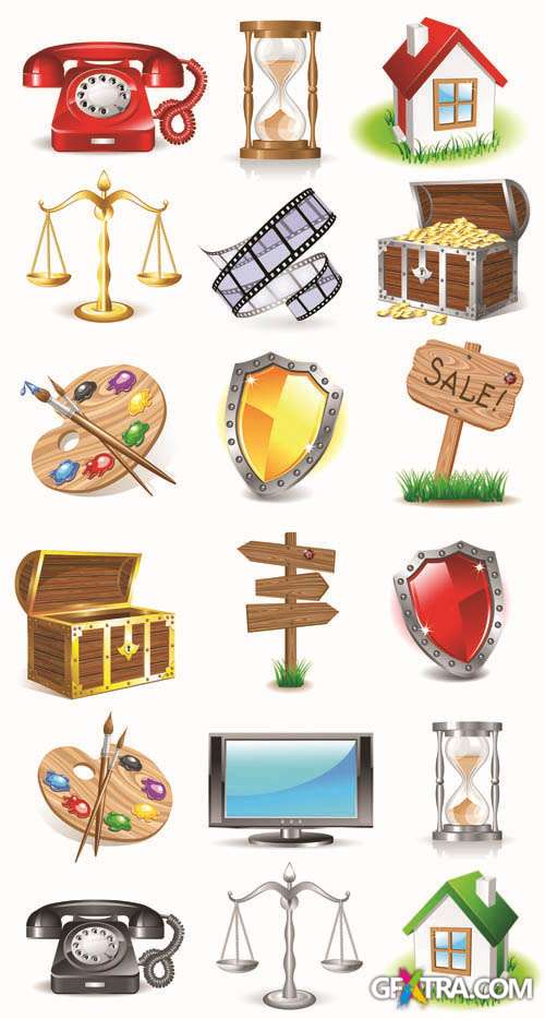 3D Web Vector Icons Collection #8
