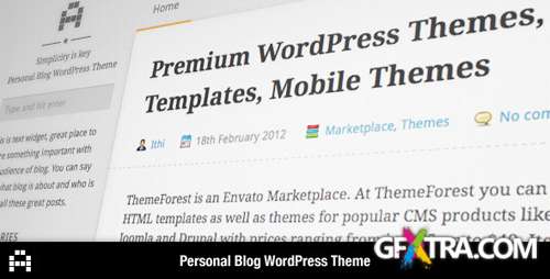 ThemeForest - A v1.2 - Personal Blog WordPress Theme
