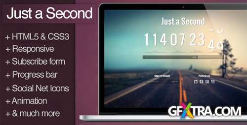 ThemeForest - Just a Second - Coming Soon Page - RIP