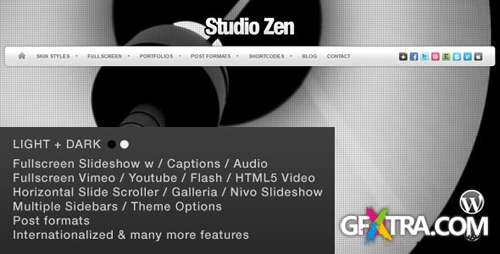 ThemeForest - Studio Zen v1.3 - Fullscreen Portfolio WordPress Theme