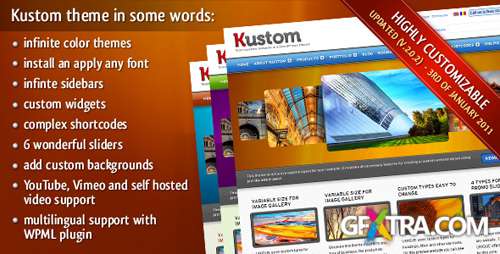 ThemeForest - Kustom - WordPress theme (Include PSD)