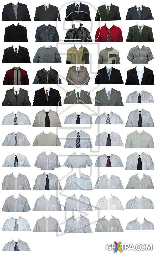 Men\'s Suits and Shirts, 122xPSD