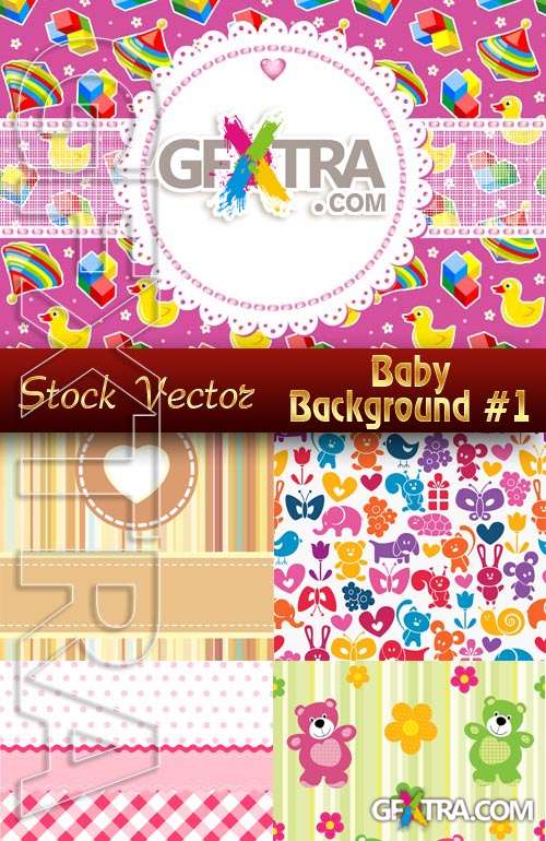 Baby backgrounds #1 - Stock Vector