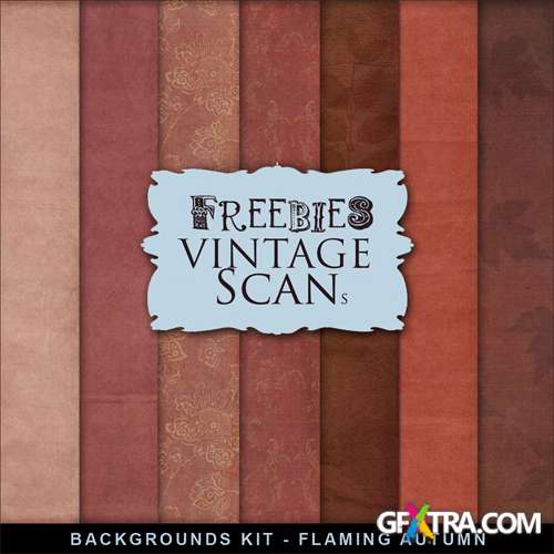 Textures - Old Vintage Backgrounds #112 - Flaming Autumn Papers