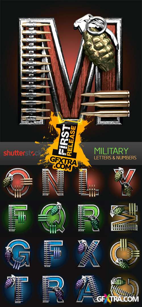 Amazing SS - Military Letters &amp; Numbers, 36xEPS