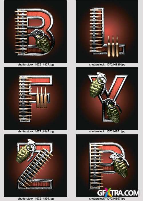 Amazing SS - Military Letters &amp; Numbers, 36xEPS