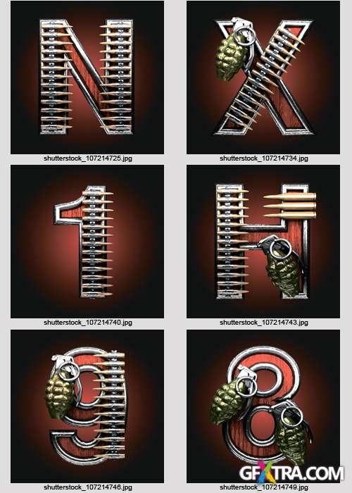 Amazing SS - Military Letters &amp; Numbers, 36xEPS