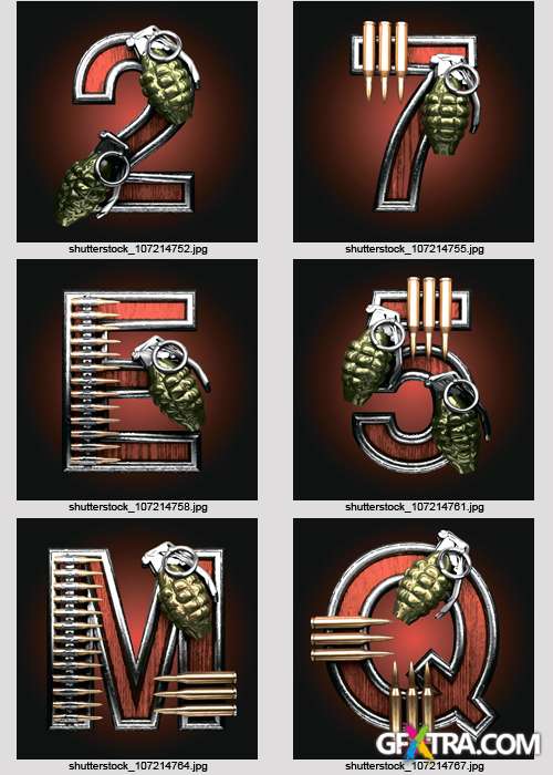 Amazing SS - Military Letters &amp; Numbers, 36xEPS