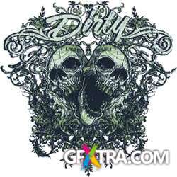 T-Shirt Skull Designs, 56xEPS ShutterStock