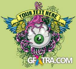 T-Shirt Skull Designs, 56xEPS ShutterStock