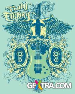 T-Shirt Skull Designs, 56xEPS ShutterStock