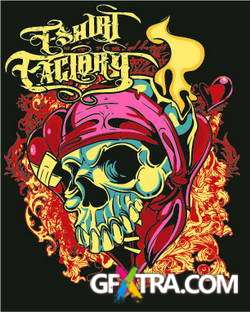 T-Shirt Skull Designs, 56xEPS ShutterStock